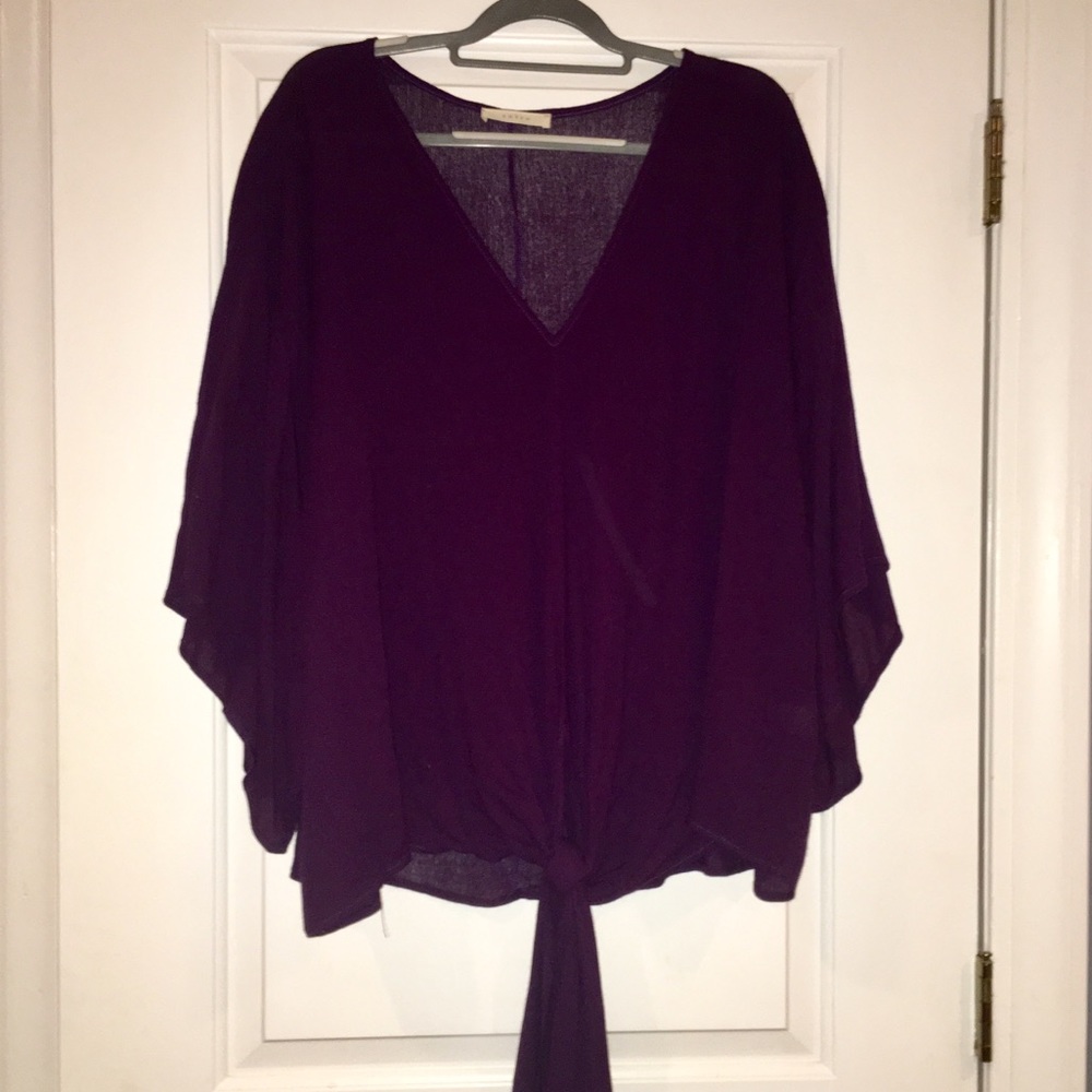 Entro 2x tie front loose top